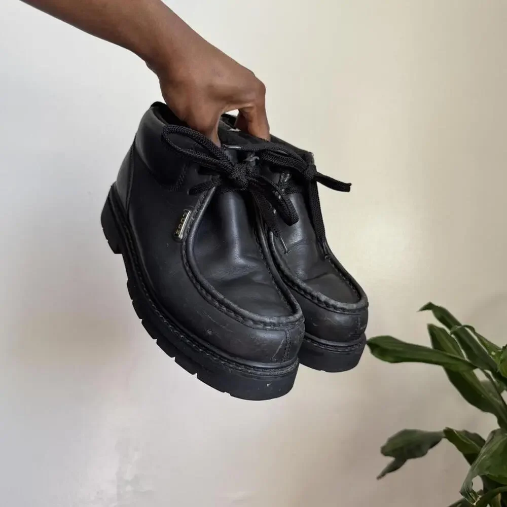 Vintage unisex 90s/Y2K Lugz Grotto moc toe oxfords boots size M 7.5- W‎ 9.5